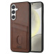 For Samsung Galaxy S24+ 5G AZNS K1 Series Card Slot Business Phone Case(Brown)