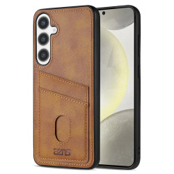 For Samsung Galaxy S24+ 5G AZNS K1 Series Card Slot Business Phone Case(Yellow)
