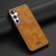 For Samsung Galaxy S24+ 5G AZNS K1 Series Card Slot Business Phone Case(Yellow)