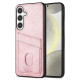 For Samsung Galaxy S24+ 5G AZNS K1 Series Card Slot Business Phone Case(Pink)