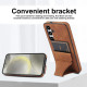 For Samsung Galaxy S24+ 5G Ultra-thin Shockproof Phone Protective Case with Holder(Brown)