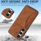 For Samsung Galaxy S24+ 5G Ultra-thin Shockproof Phone Protective Case with Holder(Brown)