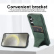 For Samsung Galaxy S24+ 5G Ultra-thin Shockproof Phone Protective Case with Holder(Green)