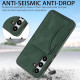 For Samsung Galaxy S24+ 5G Ultra-thin Shockproof Phone Protective Case with Holder(Green)
