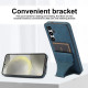 For Samsung Galaxy S24+ 5G Ultra-thin Shockproof Phone Protective Case with Holder(Blue)