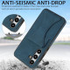For Samsung Galaxy S24+ 5G Ultra-thin Shockproof Phone Protective Case with Holder(Blue)