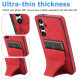 For Samsung Galaxy S24+ 5G Ultra-thin Shockproof Phone Protective Case with Holder(Red)