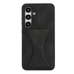 For Samsung Galaxy S24+ 5G Ultra-thin Shockproof Phone Protective Case with Holder(Black)