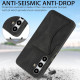 For Samsung Galaxy S24+ 5G Ultra-thin Shockproof Phone Protective Case with Holder(Black)