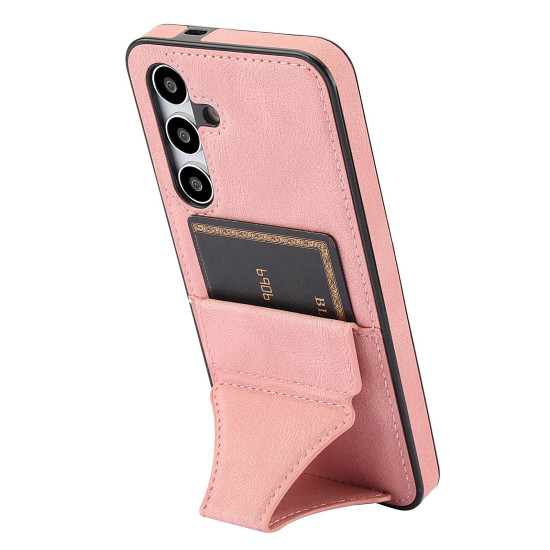 For Samsung Galaxy S24+ 5G Ultra-thin Shockproof Phone Protective Case with Holder(Rose Gold)