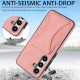 For Samsung Galaxy S24+ 5G Ultra-thin Shockproof Phone Protective Case with Holder(Rose Gold)