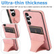 For Samsung Galaxy S24+ 5G Ultra-thin Shockproof Phone Protective Case with Holder(Rose Gold)