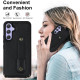 For Samsung Galaxy S24+ 5G Wristband Vertical Flip Wallet Back Cover Phone Case with Long Lanyard(Black)