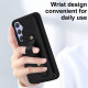 For Samsung Galaxy S24+ 5G Wristband Vertical Flip Wallet Back Cover Phone Case with Long Lanyard(Black)