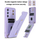 For Samsung Galaxy S24+ 5G Wristband Vertical Flip Wallet Back Cover Phone Case with Long Lanyard(Purple)