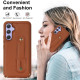 For Samsung Galaxy S24+ 5G Wristband Vertical Flip Wallet Back Cover Phone Case with Long Lanyard(Brown)