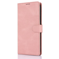 For Samsung Galaxy S24+ 5G Fantasy Skin-feel Calfskin Texture Leather Phone Case(Pink)