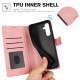 For Samsung Galaxy S24+ 5G Fantasy Skin-feel Calfskin Texture Leather Phone Case(Pink)