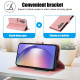 For Samsung Galaxy S24+ 5G Fantasy Skin-feel Calfskin Texture Leather Phone Case(Pink)