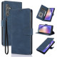 For Samsung Galaxy S24+ 5G Fantasy Skin-feel Calfskin Texture Leather Phone Case(Blue)