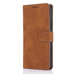 For Samsung Galaxy S24+ 5G Fantasy Skin-feel Calfskin Texture Leather Phone Case(Brown)