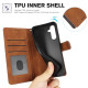 For Samsung Galaxy S24+ 5G Fantasy Skin-feel Calfskin Texture Leather Phone Case(Brown)