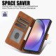 For Samsung Galaxy S24+ 5G Fantasy Skin-feel Calfskin Texture Leather Phone Case(Brown)
