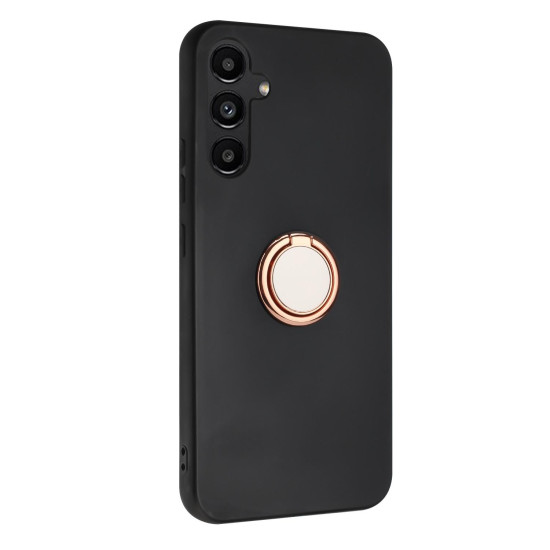 For Samsung Galaxy S24+ 5G Matte Ring Holder TPU Phone Case(Rose Gold)