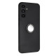 For Samsung Galaxy S24+ 5G Matte Ring Holder TPU Phone Case(Black)