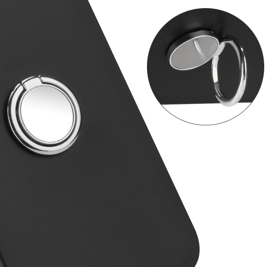 For Samsung Galaxy S24+ 5G Matte Ring Holder TPU Phone Case(Silver)