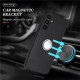 For Samsung Galaxy S24+ 5G Matte Ring Holder TPU Phone Case(Silver)