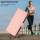 For Samsung Galaxy S24+ 5G Skin Feel Solid Color Leather Phone Case with Lanyard(Pink)