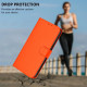 For Samsung Galaxy S24+ 5G Skin Feel Solid Color Leather Phone Case with Lanyard(Orange)