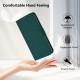 For Samsung Galaxy S24+ 5G Skin Feel Solid Color Leather Phone Case with Lanyard(Dark Green)