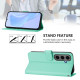 For Samsung Galaxy S24+ 5G Skin Feel Solid Color Leather Phone Case with Lanyard(Mint Green)