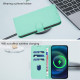For Samsung Galaxy S24+ 5G Skin Feel Solid Color Leather Phone Case with Lanyard(Mint Green)