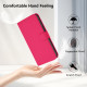 For Samsung Galaxy S24+ 5G Skin Feel Solid Color Leather Phone Case with Lanyard(Rose Red)