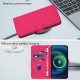 For Samsung Galaxy S24+ 5G Skin Feel Solid Color Leather Phone Case with Lanyard(Rose Red)