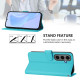 For Samsung Galaxy S24+ 5G Skin Feel Solid Color Leather Phone Case with Lanyard(Lake Blue)