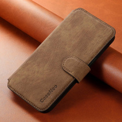 For Samsung Galaxy S24+ 5G CaseNeo MagSafe RFID Anti-theft Retro Leather Phone Case(Brown)