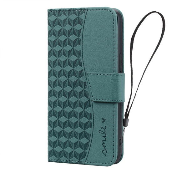 For Samsung Galaxy S25+ / S24+ 5G Diamond Buckle Leather Phone Case with Lanyard(Green)