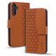 For Samsung Galaxy S25+ / S24+ 5G Diamond Buckle Leather Phone Case with Lanyard(Brown)