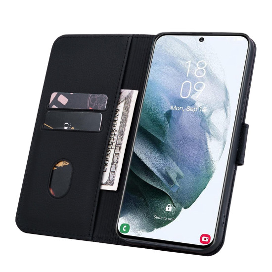 For Samsung Galaxy S25+ / S24+ 5G Diamond Buckle Leather Phone Case with Lanyard(Black)