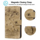 For Samsung Galaxy S24+ 5G Cartoon Sakura Cat Embossed Leather Phone Case(Brown)
