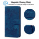 For Samsung Galaxy S24+ 5G Cartoon Sakura Cat Embossed Leather Phone Case(Royal Blue)