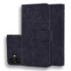 For Samsung Galaxy S25+ / S24+ 5G Mandala Embossed Dual-Fold Calf Leather Phone Case(Black)