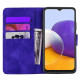 For Samsung Galaxy S25+ / S24+ 5G Mandala Embossed Dual-Fold Calf Leather Phone Case(Purple)