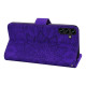 For Samsung Galaxy S25+ / S24+ 5G Mandala Embossed Dual-Fold Calf Leather Phone Case(Purple)