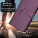 For Samsung Galaxy S24+ 5G Triangle Pattern Buckle Clasp Leather Phone Case(Dark Purple)