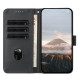 For Samsung Galaxy S24+ 5G Triangle Pattern Buckle Clasp Leather Phone Case(Black)